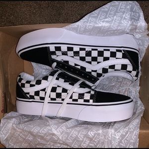 Platform Checkered Vans